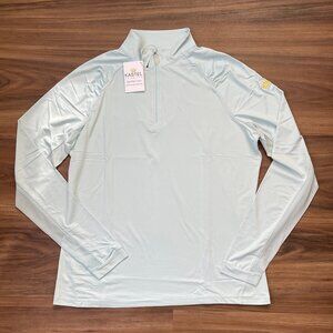 Kastel Denmark - Long Sleeve Quarter Zip Sun Shirt - Light Blue - XL